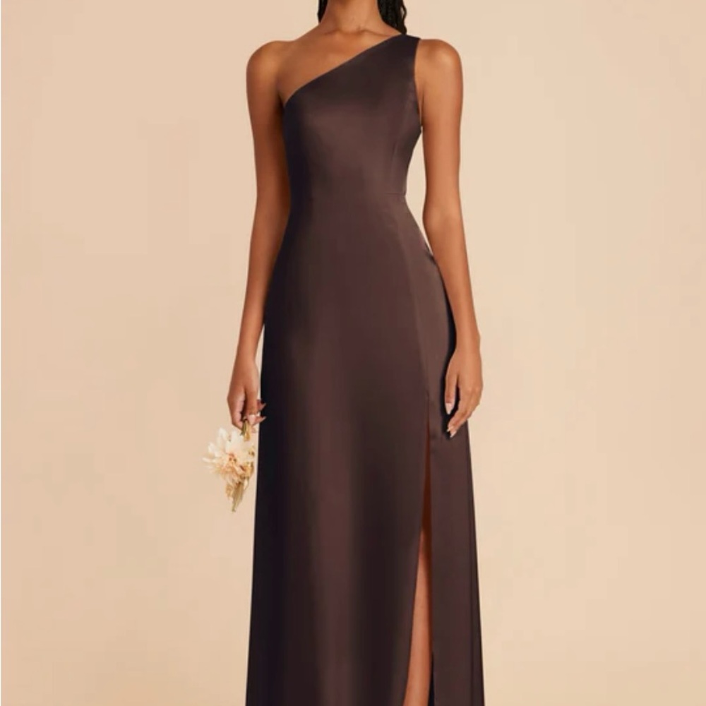 Birdy Grey Kira Matte Satin Dress - Espresso XS
